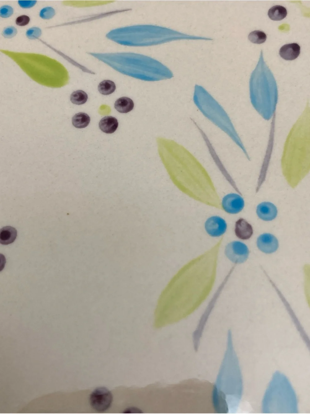 Temp-Tations Blue, Green & Purple Floral Ceramic Dinner Plate